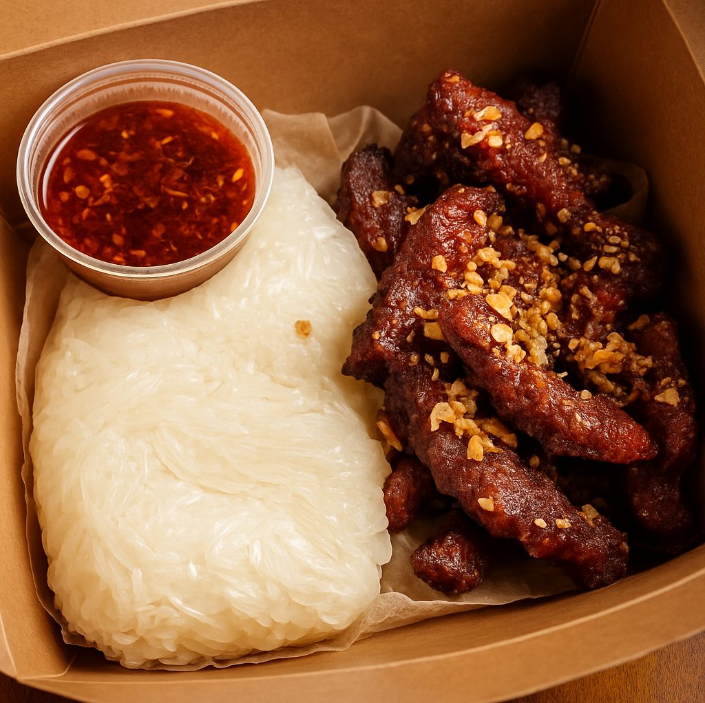 Thai Beef Jerky with Sticky Rice.